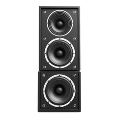 Fototapeta premium Black Dual Speaker System for Home Audio and Music Enjoyment