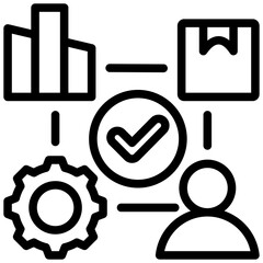 Sipoc Diagram Outline Icon