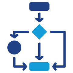 Obraz premium Process Mapping Dual Tone Icon