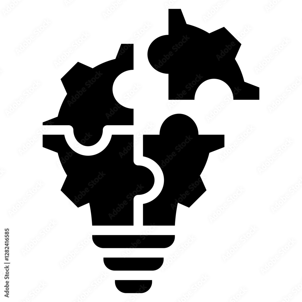 Poster Problem Solving Solid Black Icon