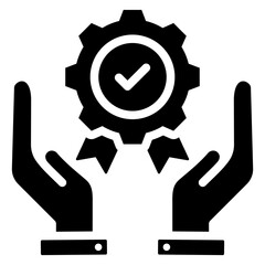 Quality Management Solid Black Icon