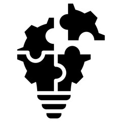 Problem Solving Solid Black Icon