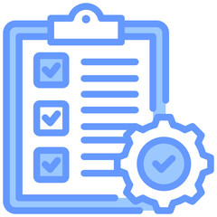 Process Standardization Lineal Blue Icon