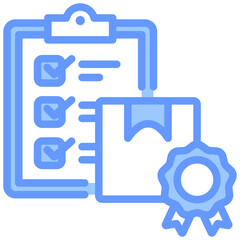 Critical To Quality Lineal Blue Icon