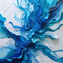 Obraz premium Vibrant blue abstract