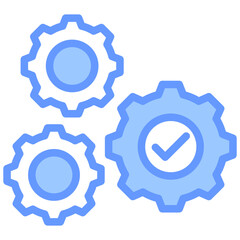 Process Validation Lineal Blue Icon