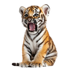 bengal tiger isolated on white background