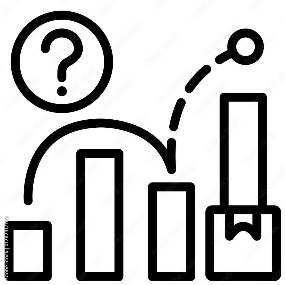 Poster demand forecasting outline icon
