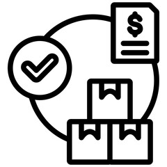 Order Fulfillment Outline Icon