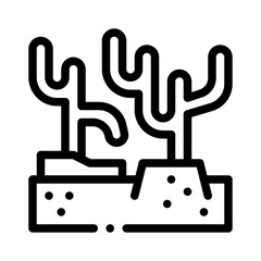Fototapeta premium coral reef line icon
