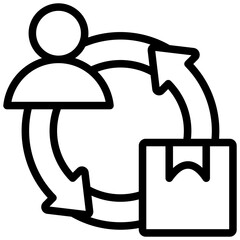 Supply And Demand Alignment Outline Icon