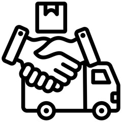 Logistics Partner Outline Icon