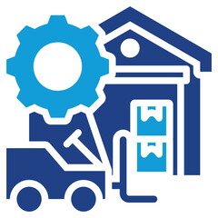 Warehouse Management Dual Tone Icon
