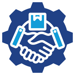 Obraz premium Supplier Relationship Management Dual Tone Icon