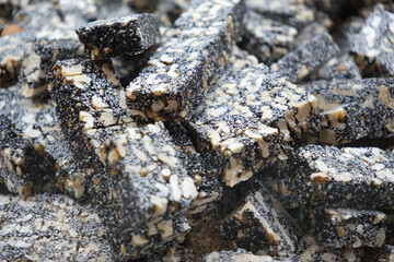 Black sesame peanut candy. Chinese food