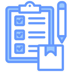 Production Planning Lineal Blue Icon