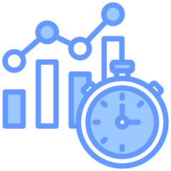 Efficiency Metric Lineal Blue Icon