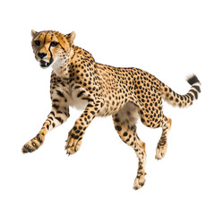 leopard in front of a white background