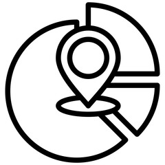Market Position Outline Icon