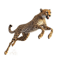 leopard on a white background