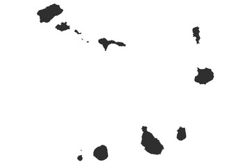 vector silhouette map in cape verde country