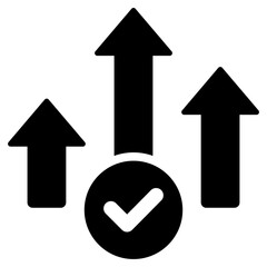 Competitive Advantage Solid Black Icon