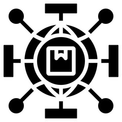 Distribution Channels Solid Black Icon