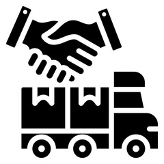 Supplier Relationship Solid Black Icon