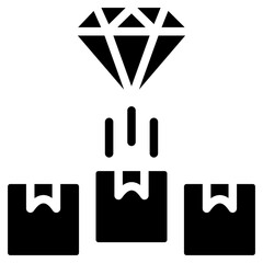 Brand Differentiation Solid Black Icon