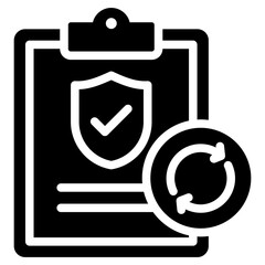 Policy Changes Solid Black Icon