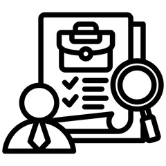 Job Fair Outline Icon