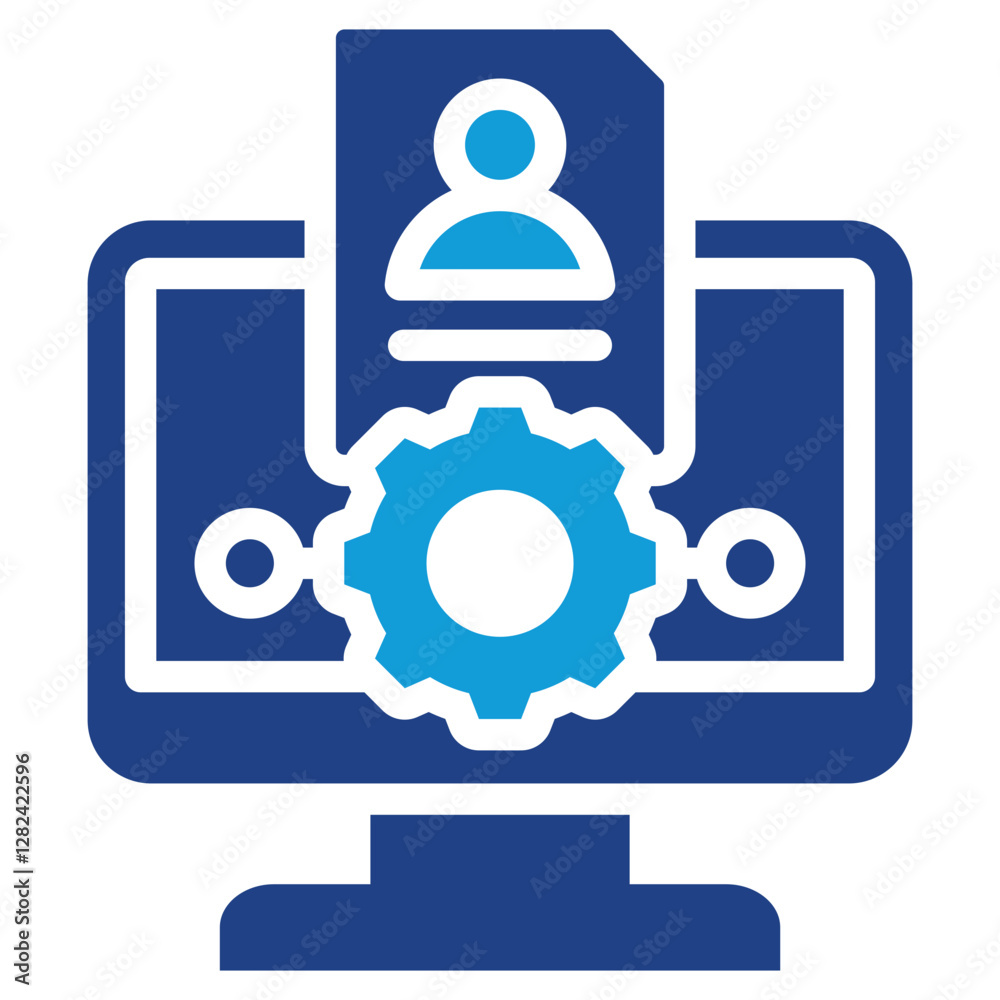 Poster applicant tracking system dual tone icon