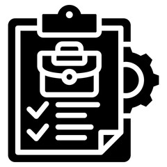 Job Description Solid Black Icon