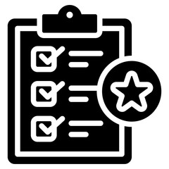 Skills Assessment Solid Black Icon