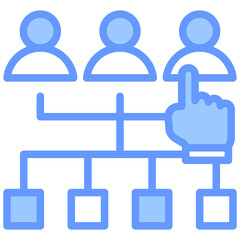 Internal Recruitment Lineal Blue Icon