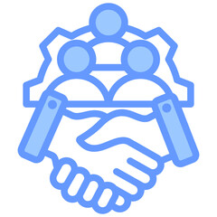 Candidate Relationship Management Lineal Blue Icon