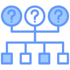 Position Forecasting Lineal Blue Icon