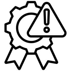 Quality Risk Management Outline Icon