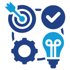 Deming Cycle Dual Tone Icon