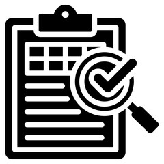 Audit Trail Solid Black Icon