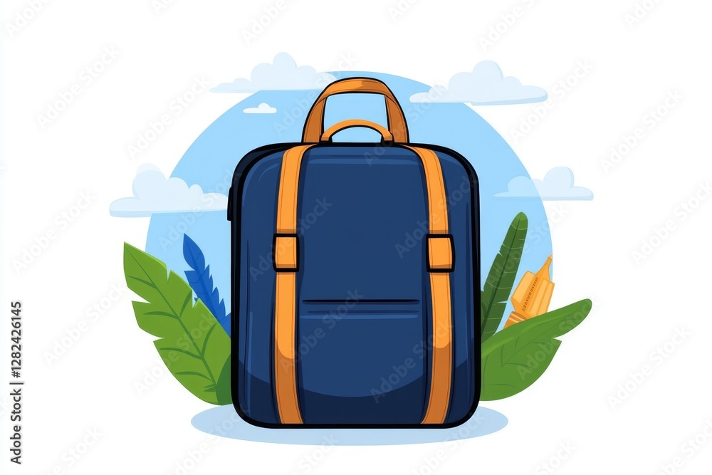 Poster Let's go travel around the world vector design Travel and tourism with famous landmarks and tourist destination of different countries and places and text in empty space white background Vector