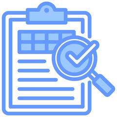 Audit Trail Lineal Blue Icon