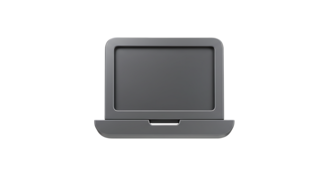 Isolated Laptop Icon Representing Technology and Work