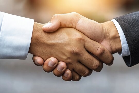 Meeting, partnership and business people shaking hands in the office for a deal, collaboration or onboarding Diversity, professional and employees with handshake for agreement, welcome or greeting