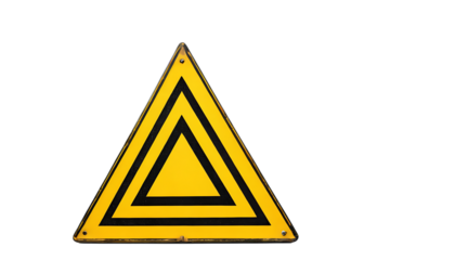 Yellow triangle warning sign png