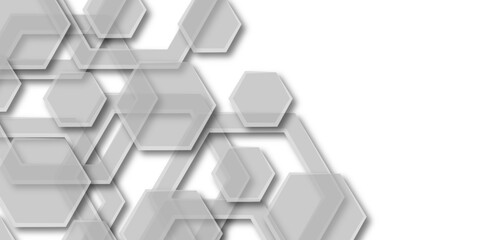 Abstract white background with hexagon and hexagonal background. abstract 3d hexagonal background with shadow. 3D futuristic abstract honeycomb mosaic background. Futuristic abstract honeycomb.