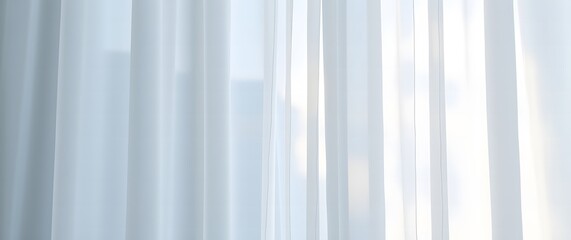 A digital rendering of a translucent curtain, billowing gently in a breeze, with light filtering through, creating a soft, diffused glow, using a photorealistic style, with .