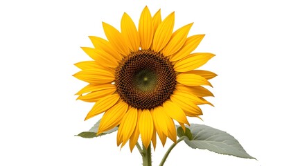 Fototapeta premium Sunflower on White Background
