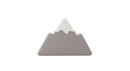 Simple Mountain Illustration with Snow Peak