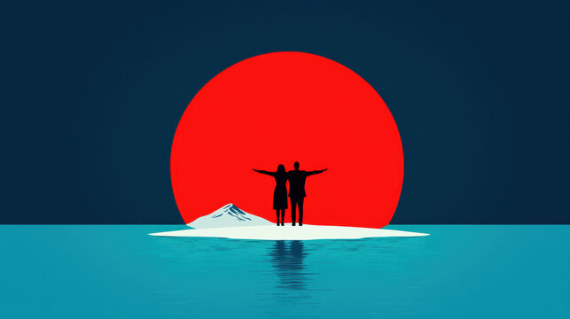 Happiness is letting go, An image depicting the theme of happiness and mindfulness through letting go and embracing the present moment.